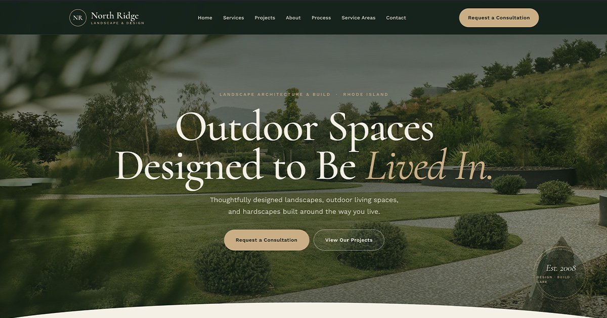 landscaping webiste design